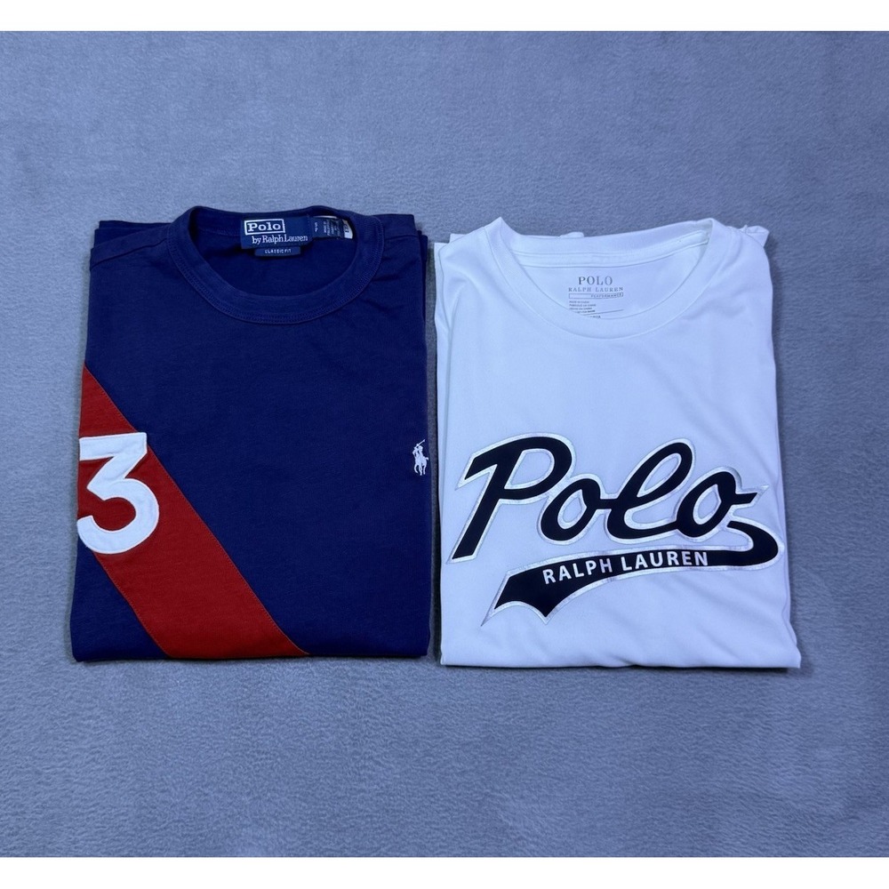 Lot Of 2 Polo Ralph Lauren T Shirt Mens S Crew Neck Short Sleeve Normcore